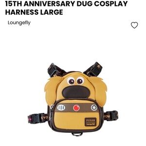 Loungefly Pixar Dog Harness - Yellow and Brown